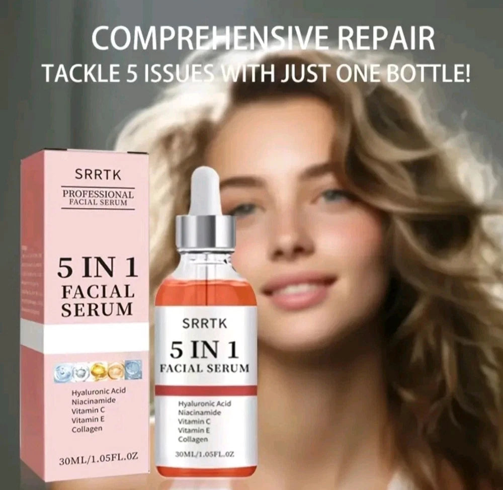 Serum 5 In 1  Facial Serum 30 ML | Vitamin C,  Vitamin D, Collagen
