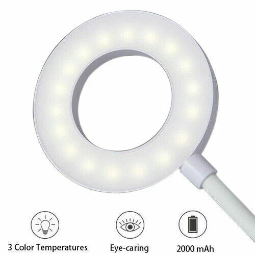 LED USB Rechargeable Clamp Clip On Flexible Desk Light Bed Read Table Night Lamp
