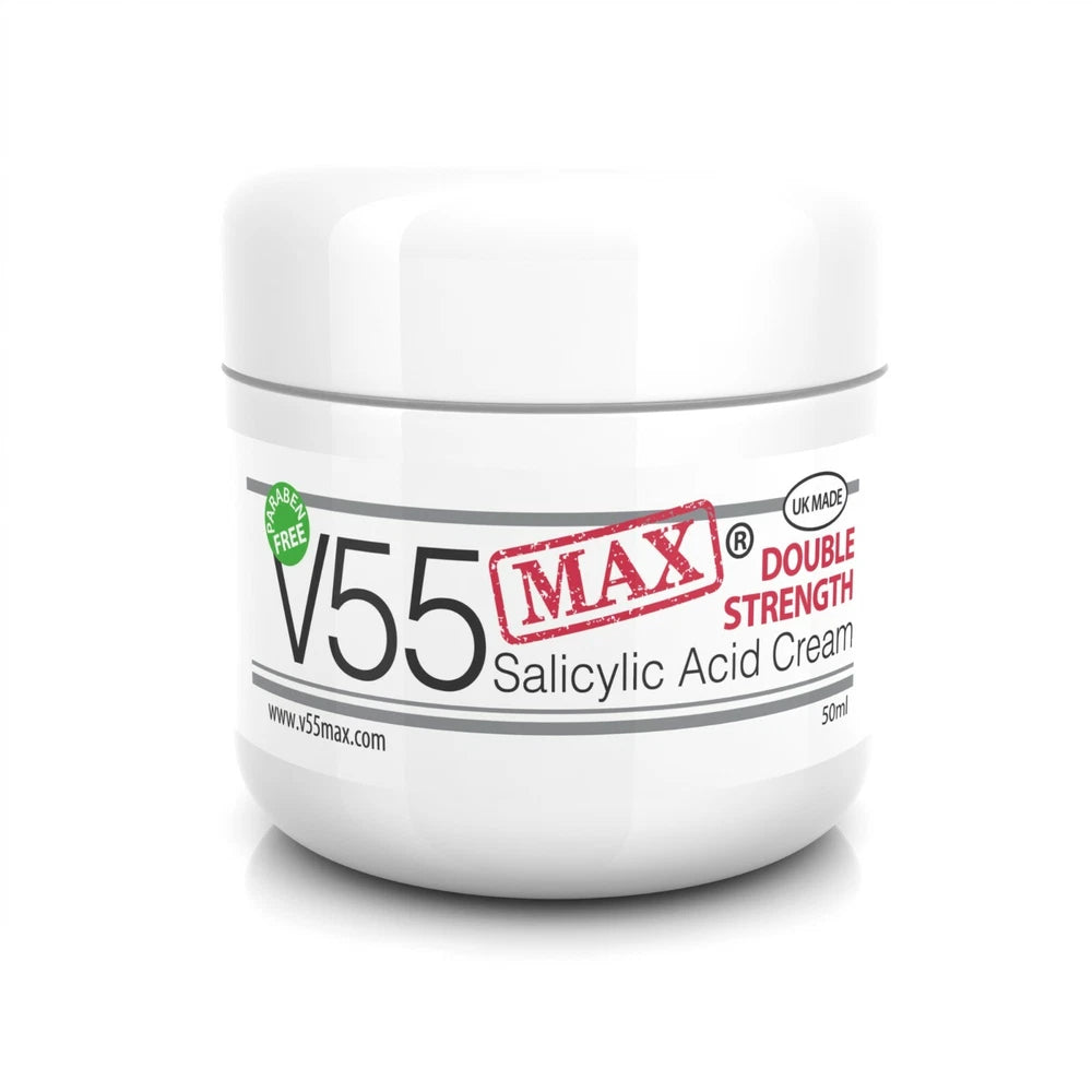 V55 MAX Salicylic Acid Skin Cream Safe on Spots Blackheads Blemishes Pimples