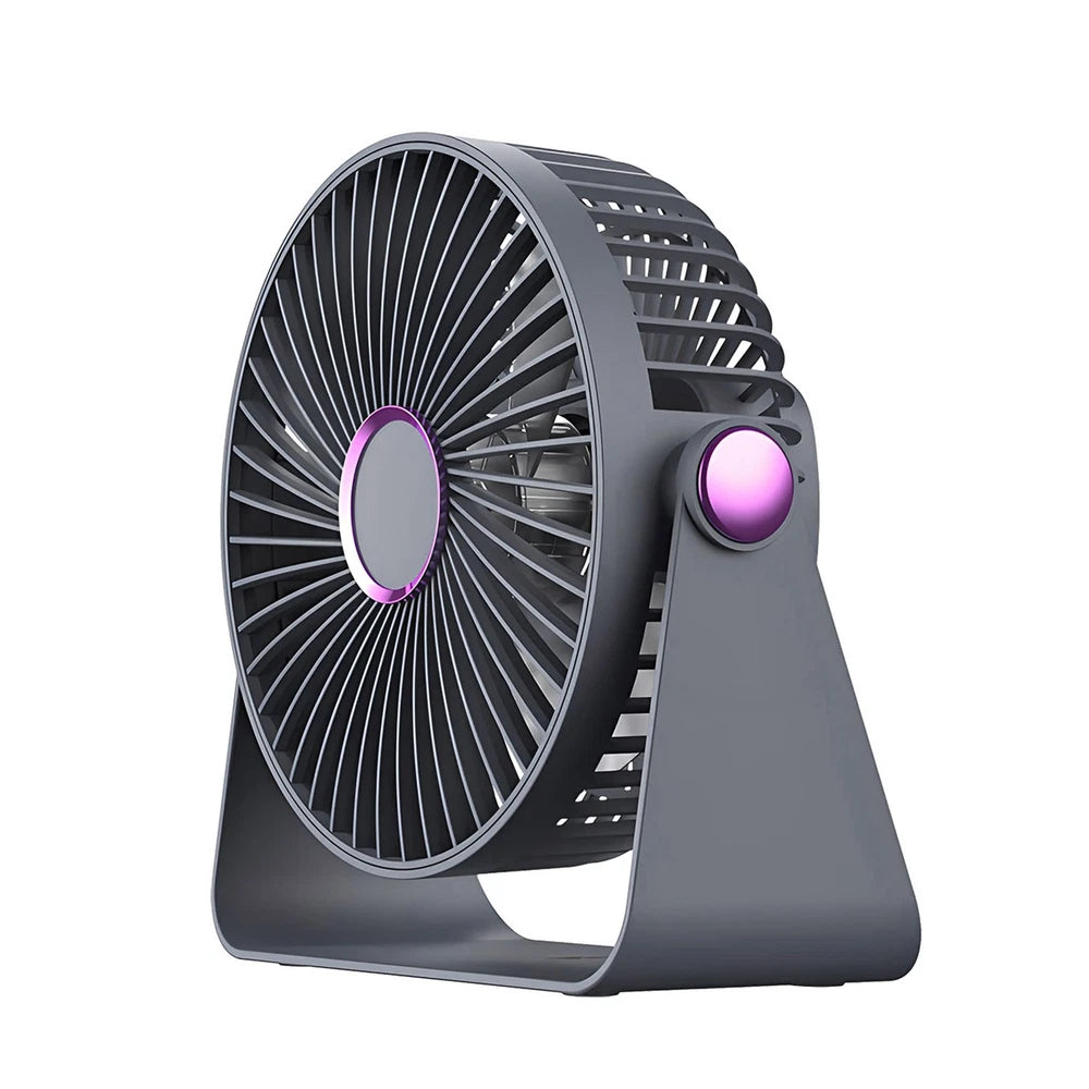 UK 5.9Inch Mini USB Rechargeable Desk Fan Portable Small Quiet Table Cooling Fan