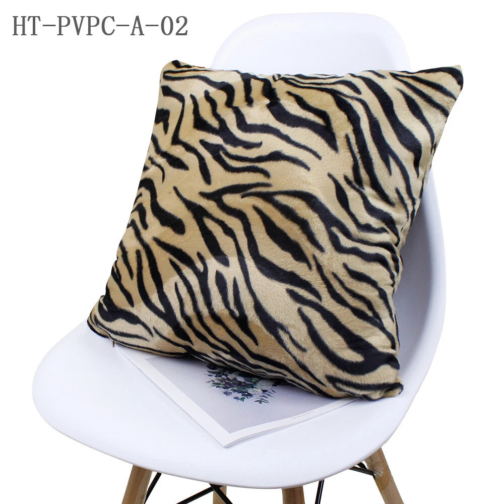 12-28" Leopard Tiger Zebra Print Soft Plush Cushion Cover Pillow Case Home Decor