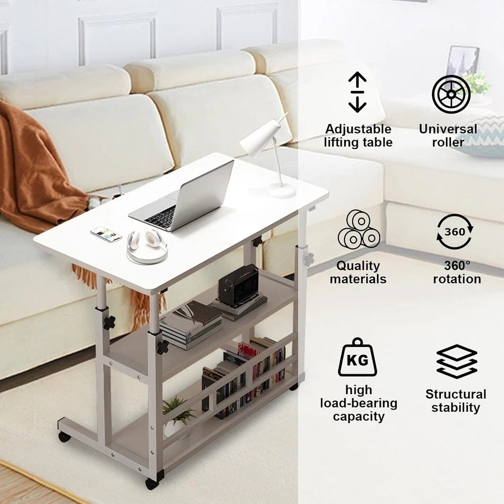 Adjustable Home Study Table Notebook Computer Folding Laptop PC Trolley Desk UK