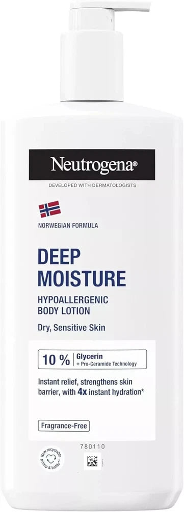 Neutrogena Norwegian Formula Deep Moisture Hypoallergenic Body Lotion 400ml UK