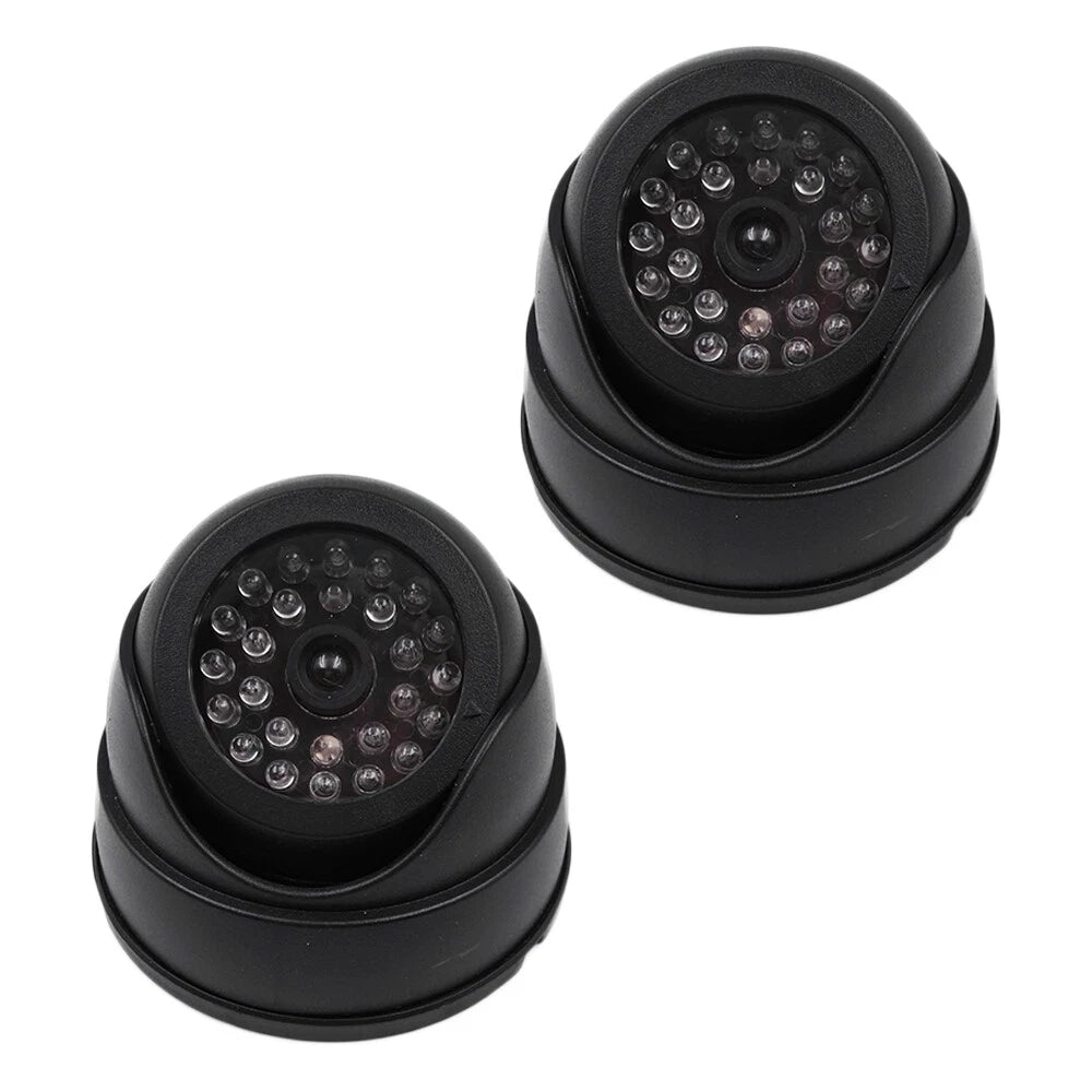 1/2 x DUMMY DOME CCTV SECURITY CAMERA FLASHING LED INDOOR OUTDOOR FAKE CAM UK