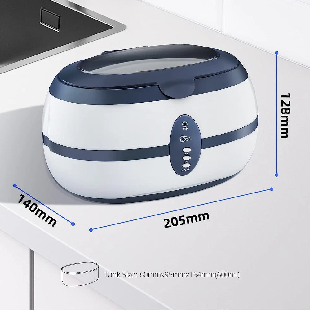 Professional Ultrasonic Cleaner Watch Jewellery Glasses Cleaning Machine 600ml