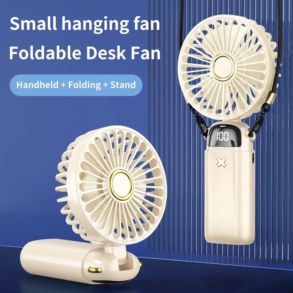 Neck Fan USB Portable Neck Fan Rechargeable Portable Cooler Neckband Bladeless~