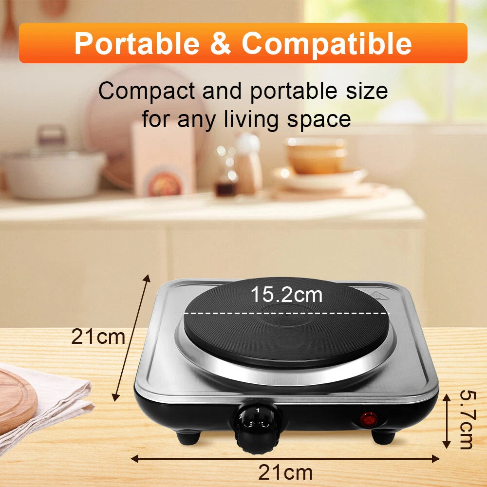 New Electric Hot Plate Portable Single Double Table Top Cooker Kitchen Hob Stove