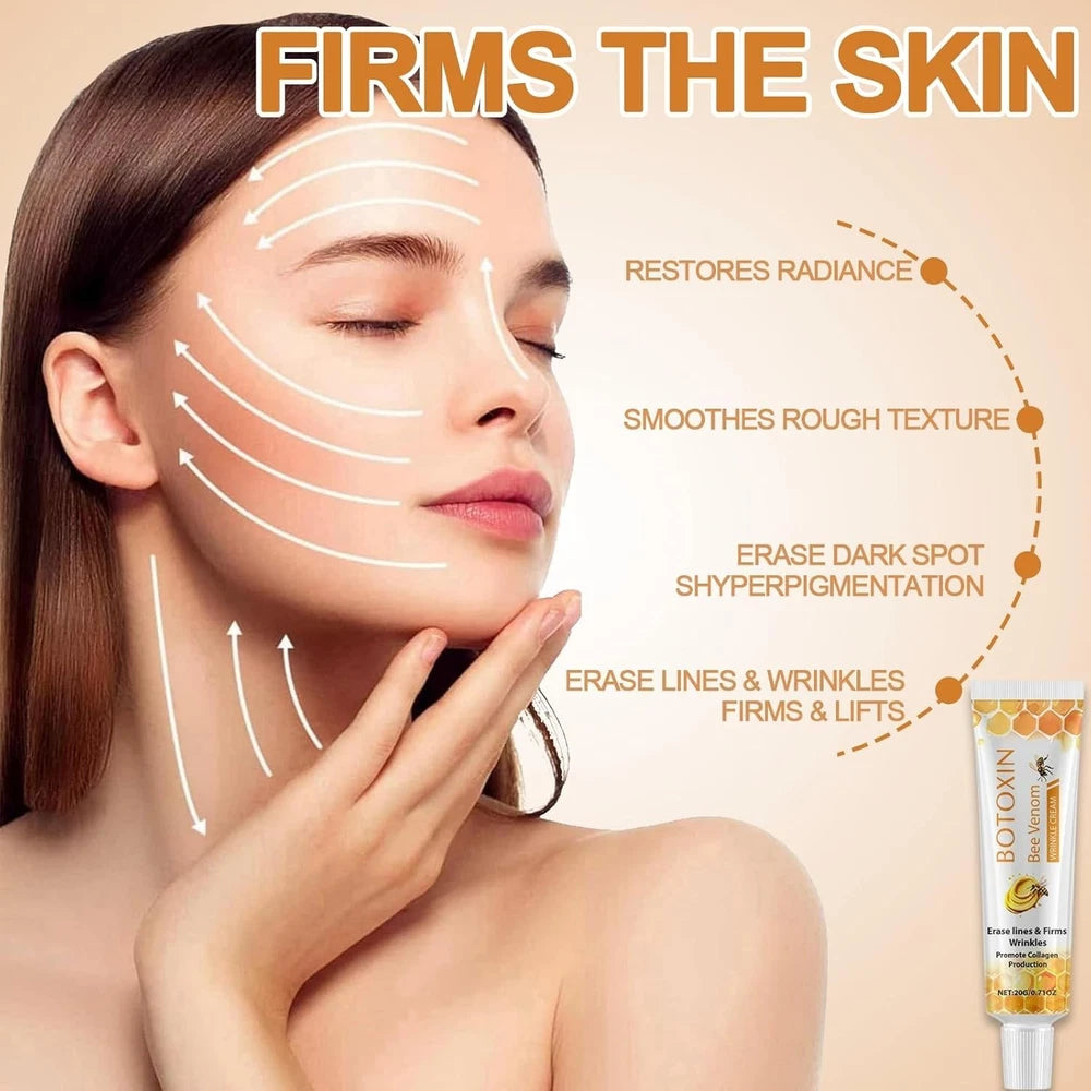 2PCS Bee Venom Cream,Bee Venom Wrinkle Removal Cream,Anti Wrinkle Firming Multi