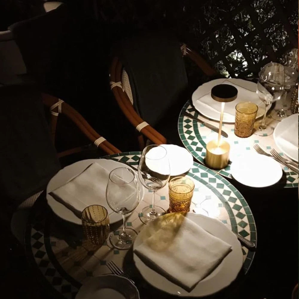 Cordless Rechargeable Metal Table Desk Lamp Touch Control Dimmable Night Light