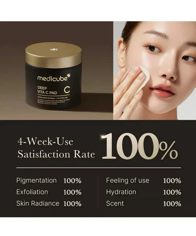 Medicube Deep Vita C Pad 70 Pads Brightening & Exfoliating Toner Pads