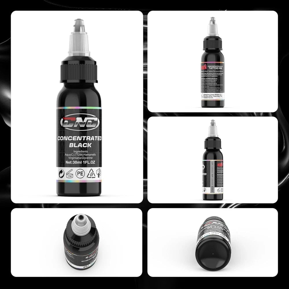 Tattoo Ink Black 30ml Pure Black Tattoo Ink Tattoo Supplies for Lining, Shading