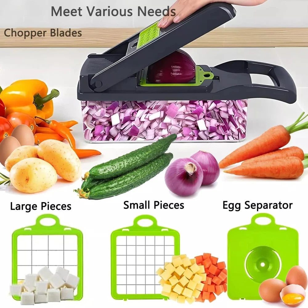 Vegetable Chopper Salad Fruit Vegetable Food Chopper Slicer Cutter Dicer Kitchen