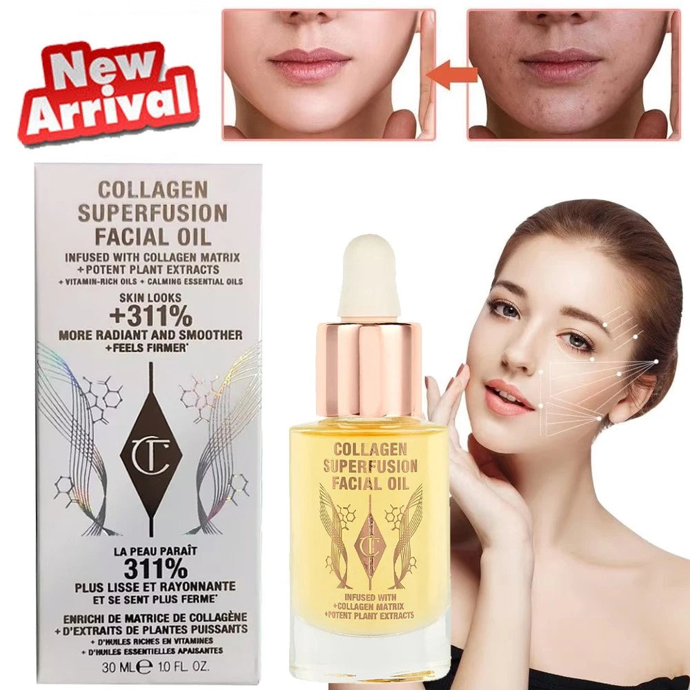 Charlotte Tilbury COLLAGEN SUPERFUSION FACIAL OIL 30ML New & Boxed TRAVEL SIZE