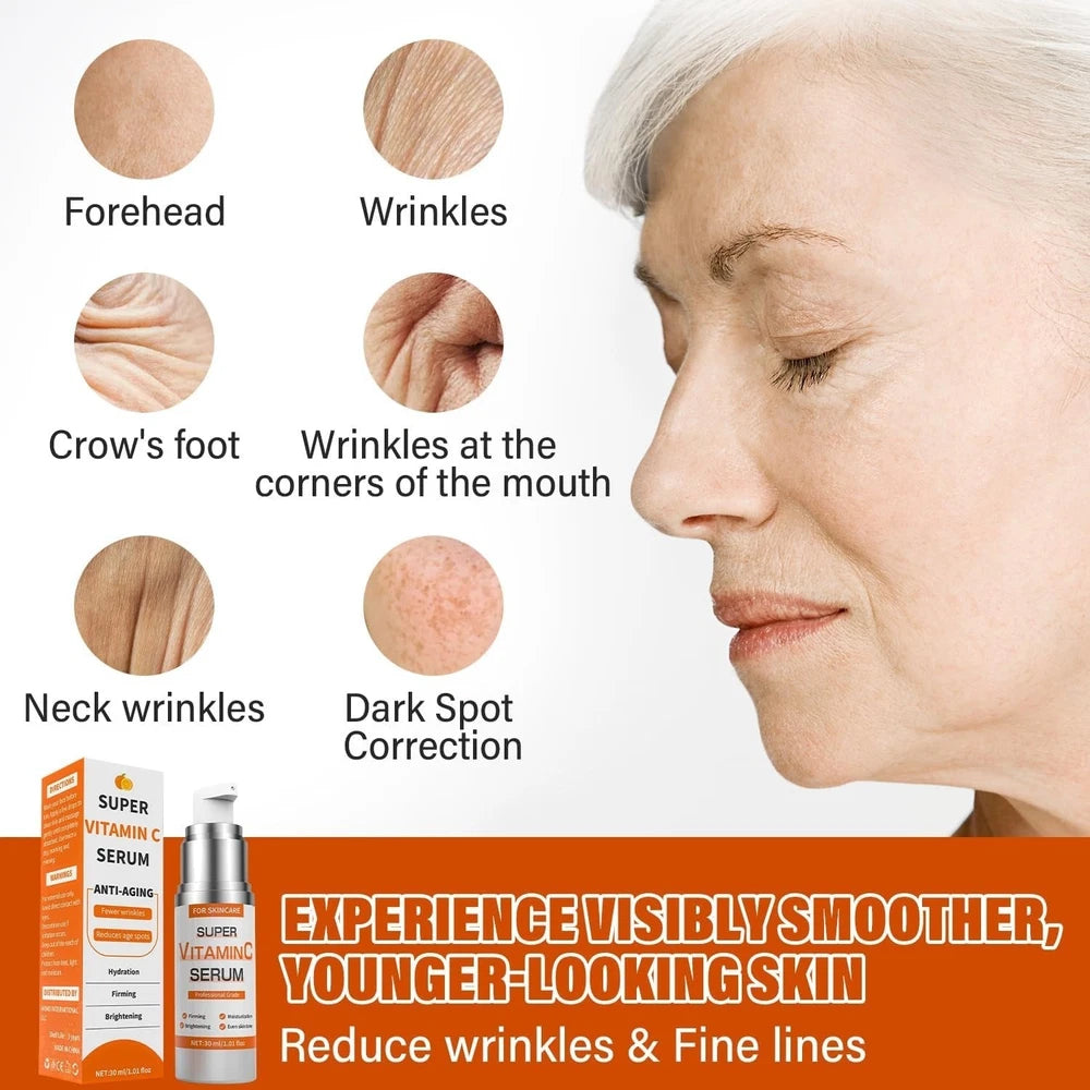 Vitamin C Serum for Face Wrinkle & Age Spots Reduction All-In-One Hydrating