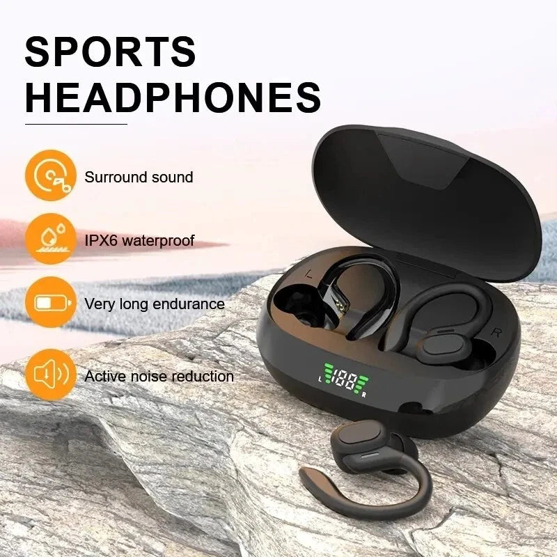 TWS Sports Wireless Bluetooth Earphones Headphones Ear Hook Running Bass Earbuds