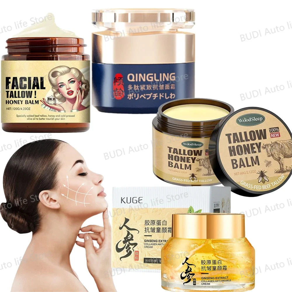 Grass-Fed Beef Tallow, Natural Skin Care Honey Moisturizer - Tallow Honey Balm