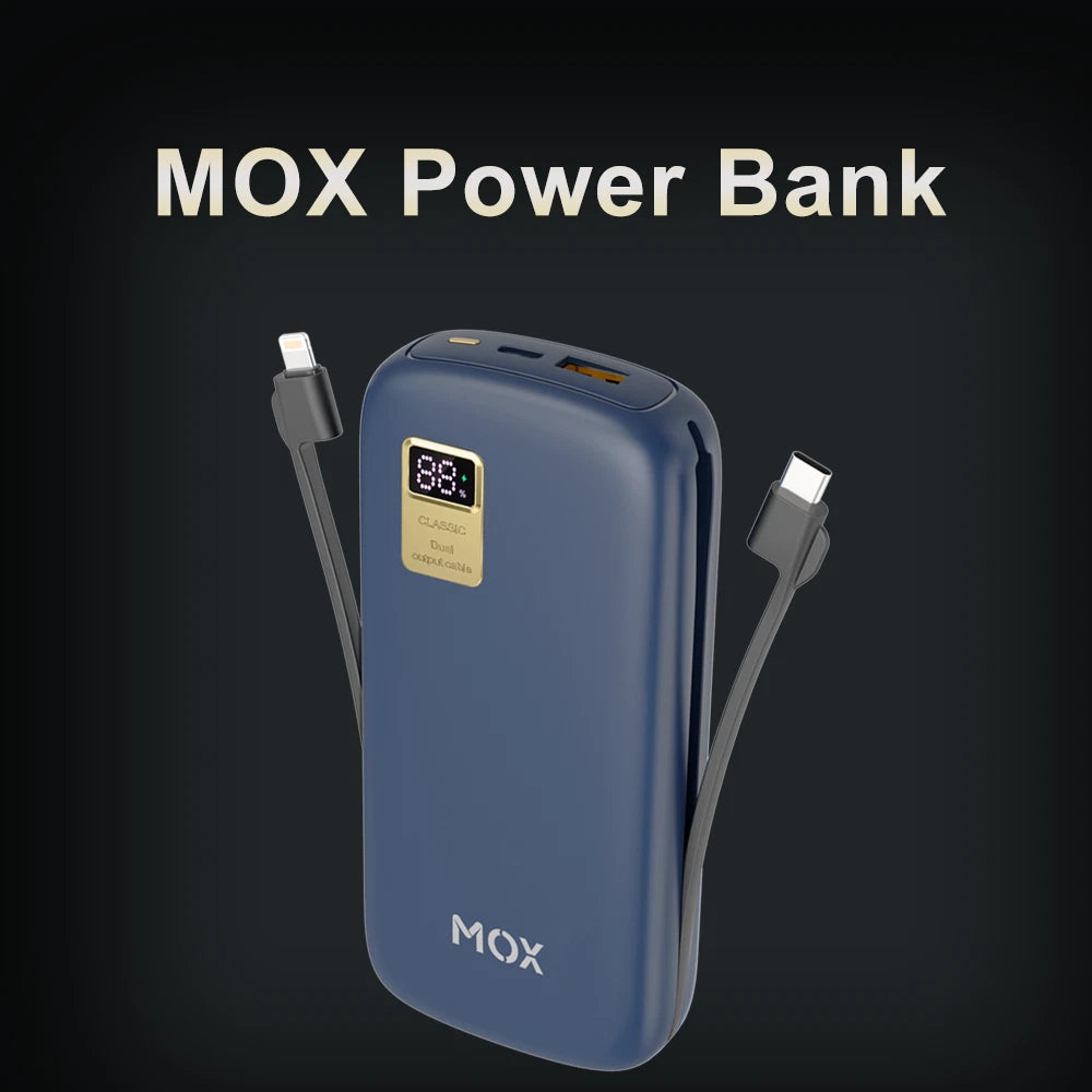 MOX 20000mAh Power Bank USB-C Fast Charging DIGITAL Display High Speed