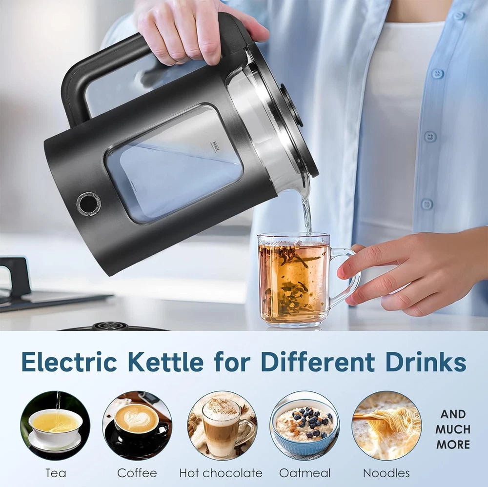 Electric Kettle Fast Boil 1500W Stainless Steel Jug Boil-Dry Protection