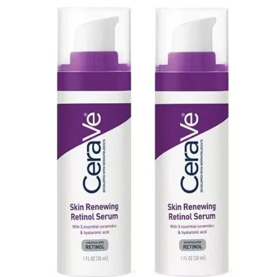 2X CeraVe Skin Renewing Retinol Resurfacing Hydrating Acid Serum Cream 30ml UK