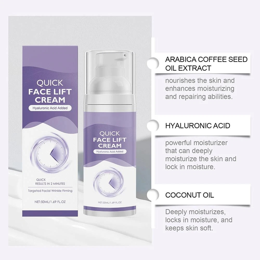 Face Lift Cream Serum Anti Ageing Moisturiser Hyaluronic Acid Added Tighte *