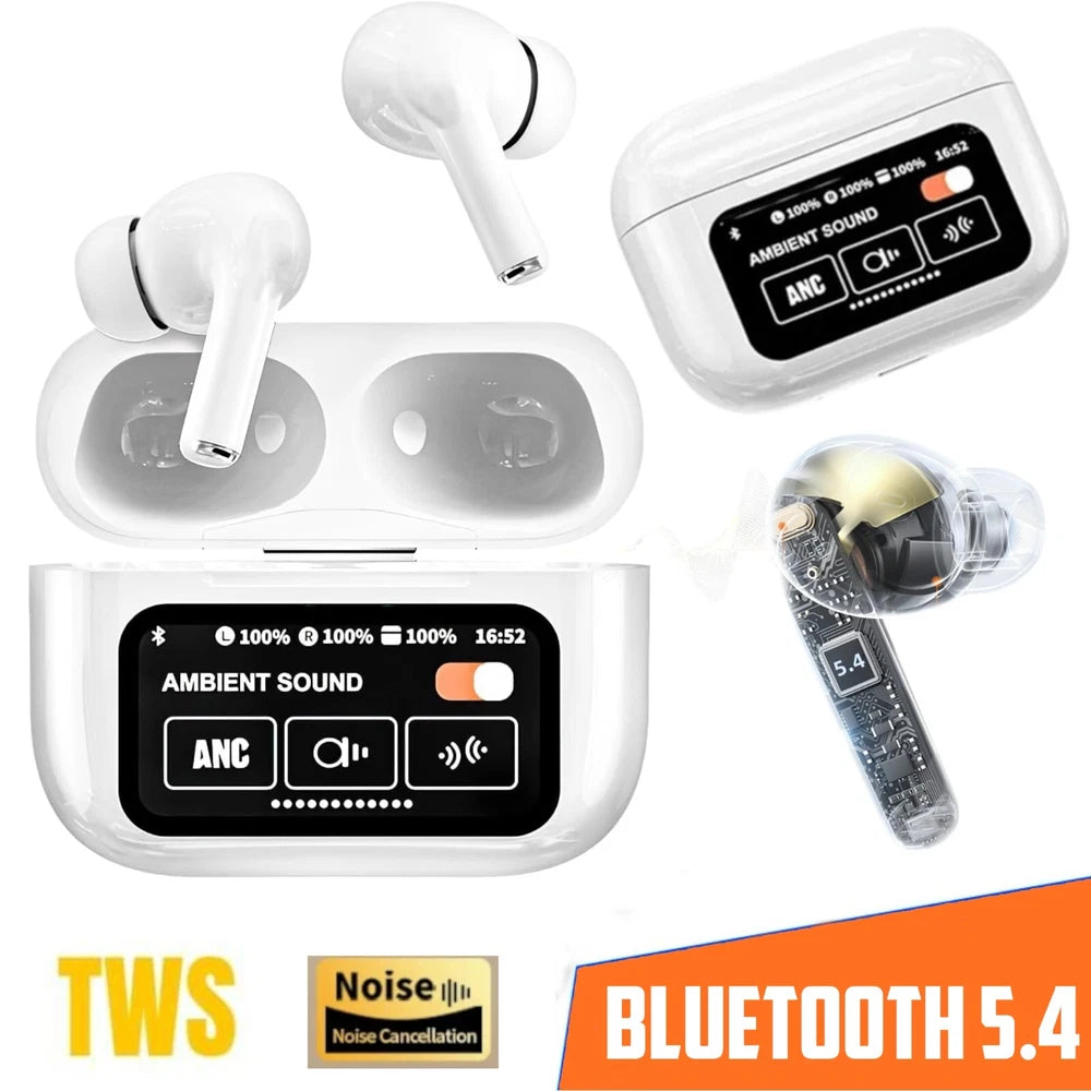 TWS Wireless Earbuds Touchscreen Bluetooth 5.4 Earphones For iPhone & Android