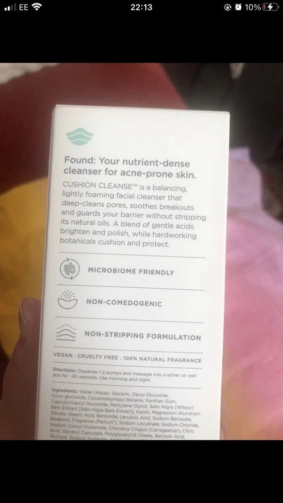 2 ZITSTICKA CUSHION CLEANSE balancing facial cleanser for acne-prone skin