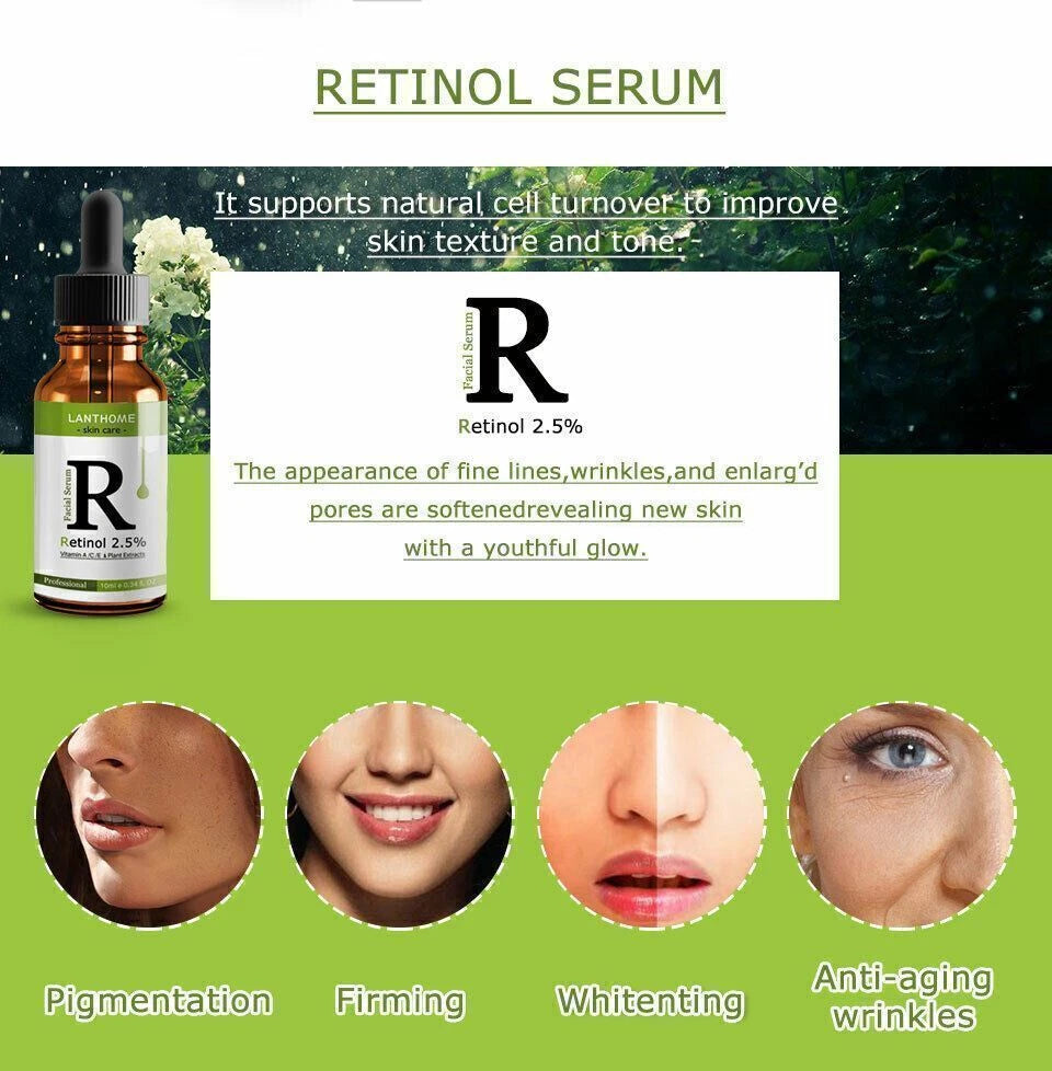 2 X✅ Retinol Oil Vitamin A C E Hyaluronic Acid Face Serum Anti Aging Wrinkles 🔥