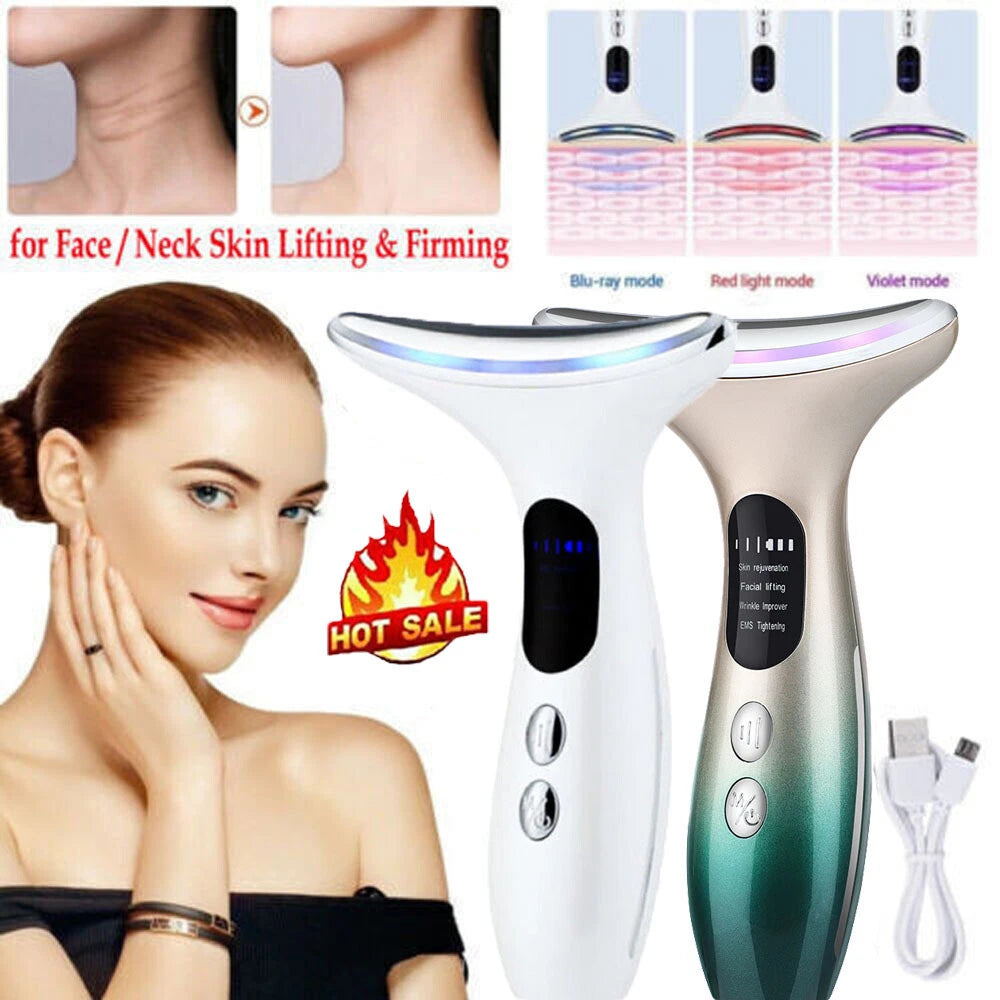Skin Tightening Machine RF LED Light Photon Therapy Face Massager Facial Beauty
