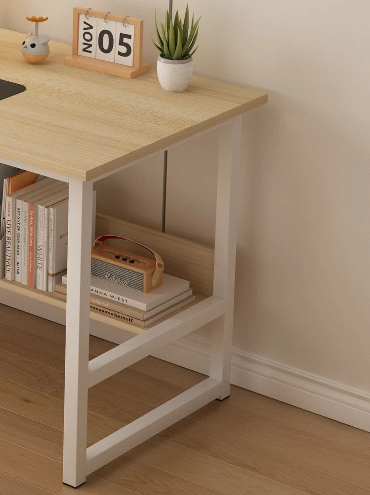 80/100cm Home Office Desk Computer Desk with Shelf Desk Home Office Workstation