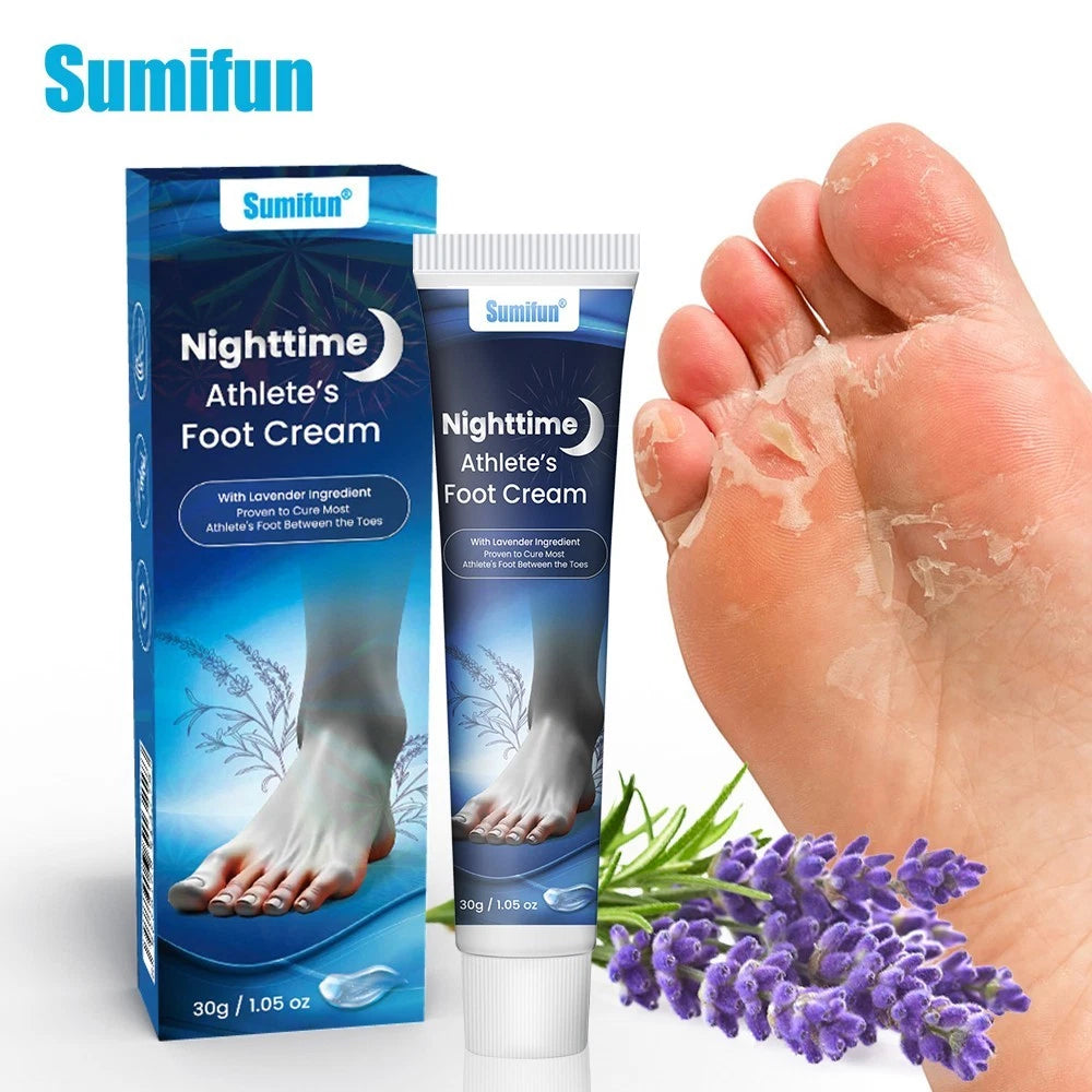New Natural Nighttime Athlete's Foot 30g Cream Proven Cure Between Toes Lavender