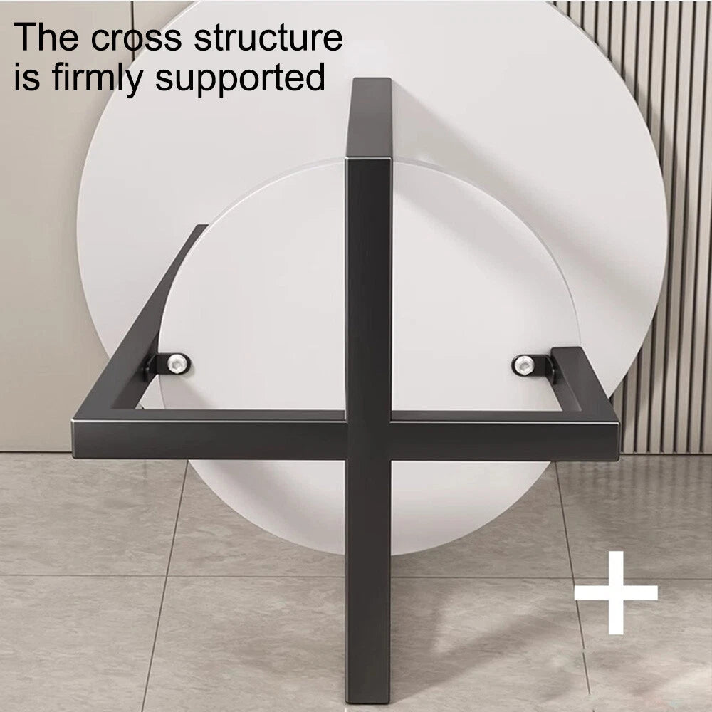 2-Tier Coffee Table Side Table White Marble Effect End Table LivingRoom Round