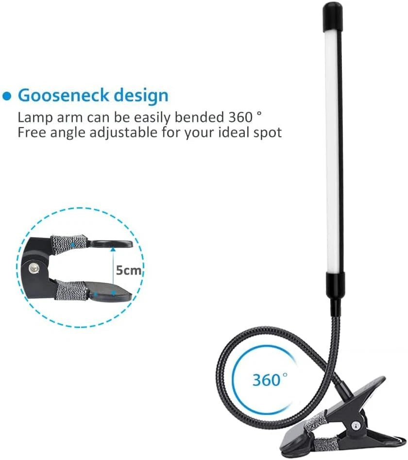 LED USB Clamp Clip On Flexible Desk Light Bed Read Table Night Lamp