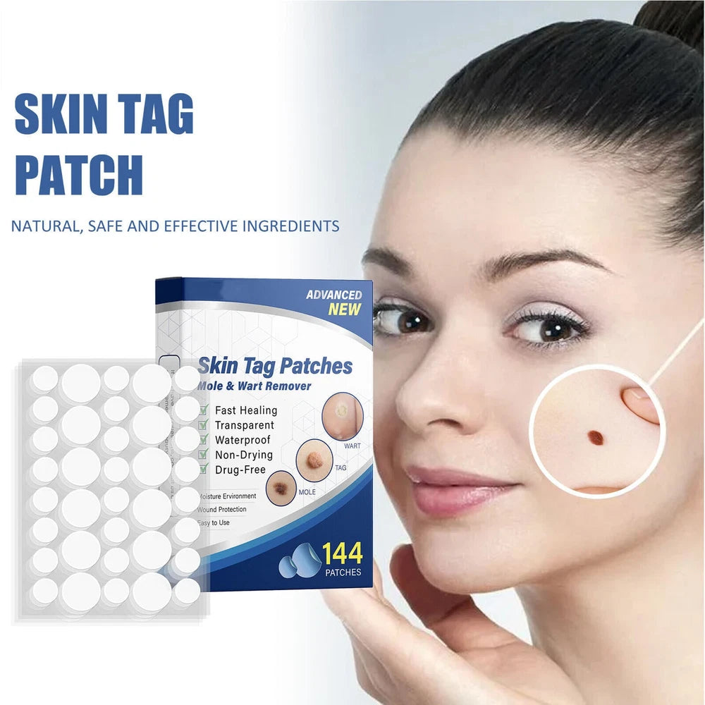 144pcs Skin Tag Remover Patches Quick Effective Mole Wart Removal Pad Sticker UK