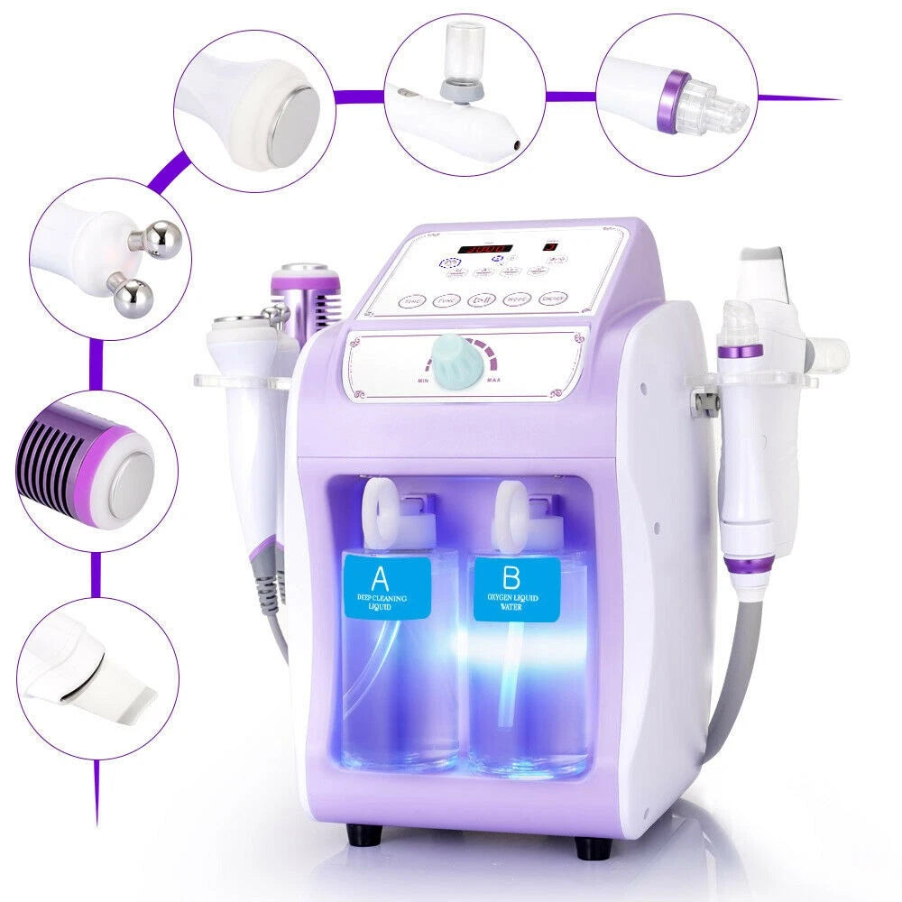6 in1 Hydra Spa Water Facial Cleaner Aqua Peel Hydro Dermabrasion Beauty Machine