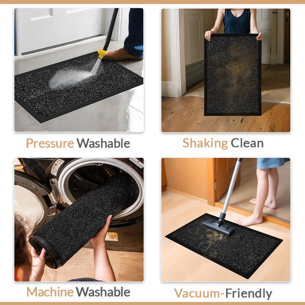 Barrier Mat Entrance Door Mat Heavy Duty Non Slip Dirt Trapper Rubber Back Rugs