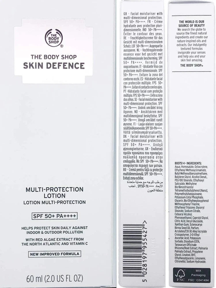 The Body Shop Skin Defence Multi-Protection 60ml SPF 50 - New & Boxed