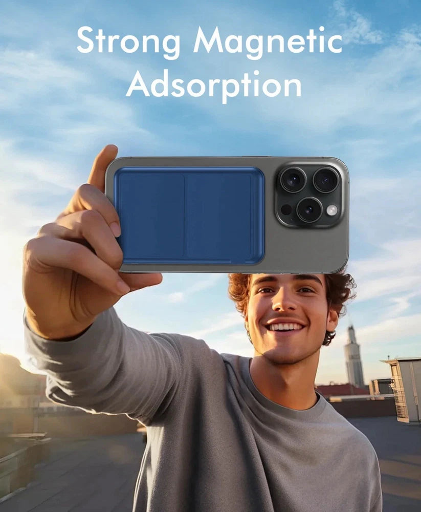 Magnetic Wireless Power Bank 10000mAh, Foldable Small Wireless