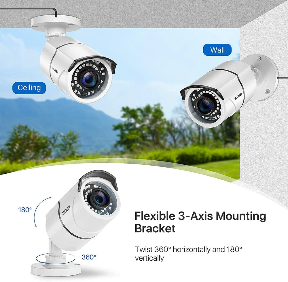 CAMERA 1080P 4-in-1 CCTV Camera Bullet 3000TVL Home Security Night Vision Outdoor