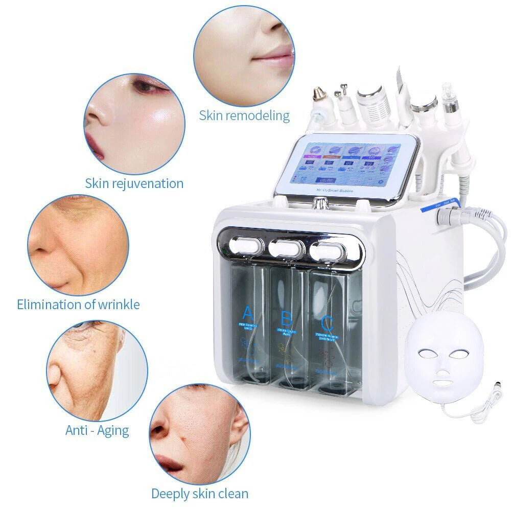 6/7 in 1 Hydra Water Facial Cleaner Aqua Peel Hydro Dermabrasion Beauty Machine