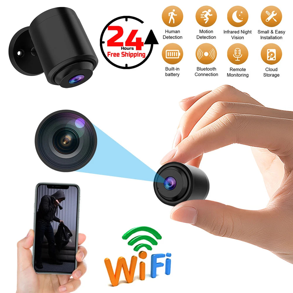 HD 1080P Wireless WiFi CCTV Indoor Outdoor Mini IP Camera CAM Home Security UK