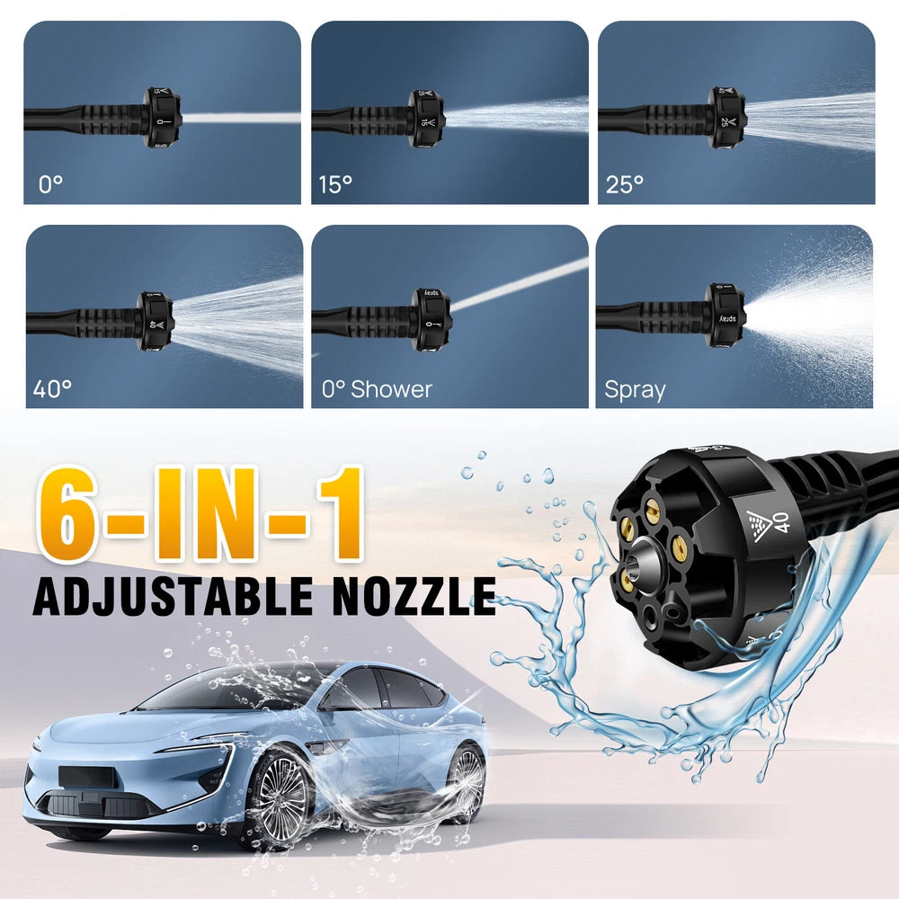 4000W Portable Water Spray Gun 3000PSI for Cleaning Car Wash Machine Water Gun