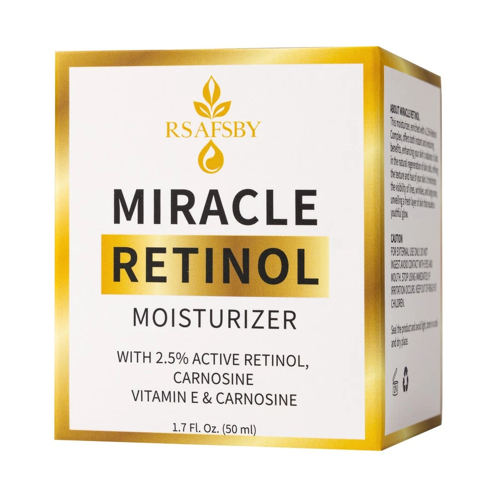 Anti-Aging Cream Miracle Retinol Moisturizer 2.5% Active Retinol Vitamin E 50ml