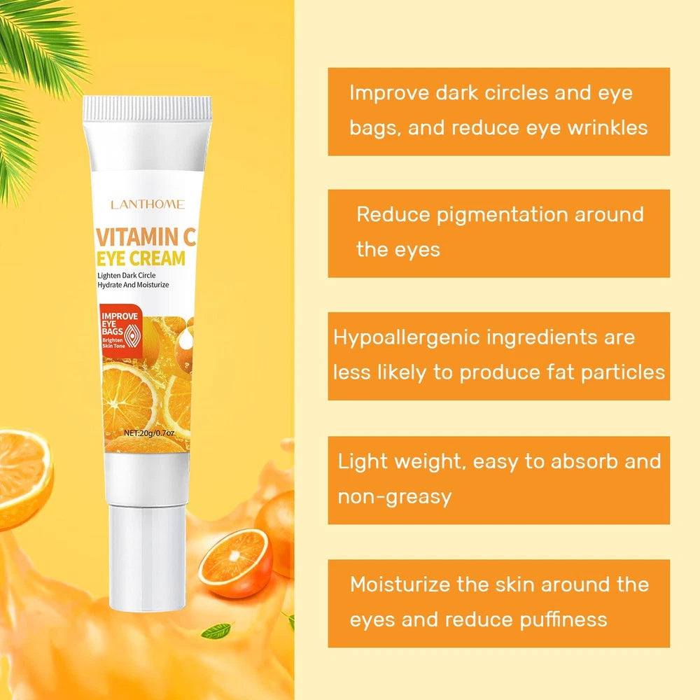 Vitamin C Eye Cream - Brighten, Anti-Aging, Dark Circles & Puffiness Treatment