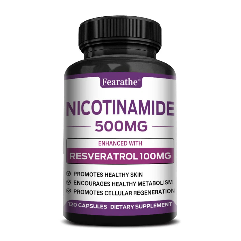 Niacinamide Supplement 500 Mg, Promotes Cell Regeneration, Repair & Skin Health