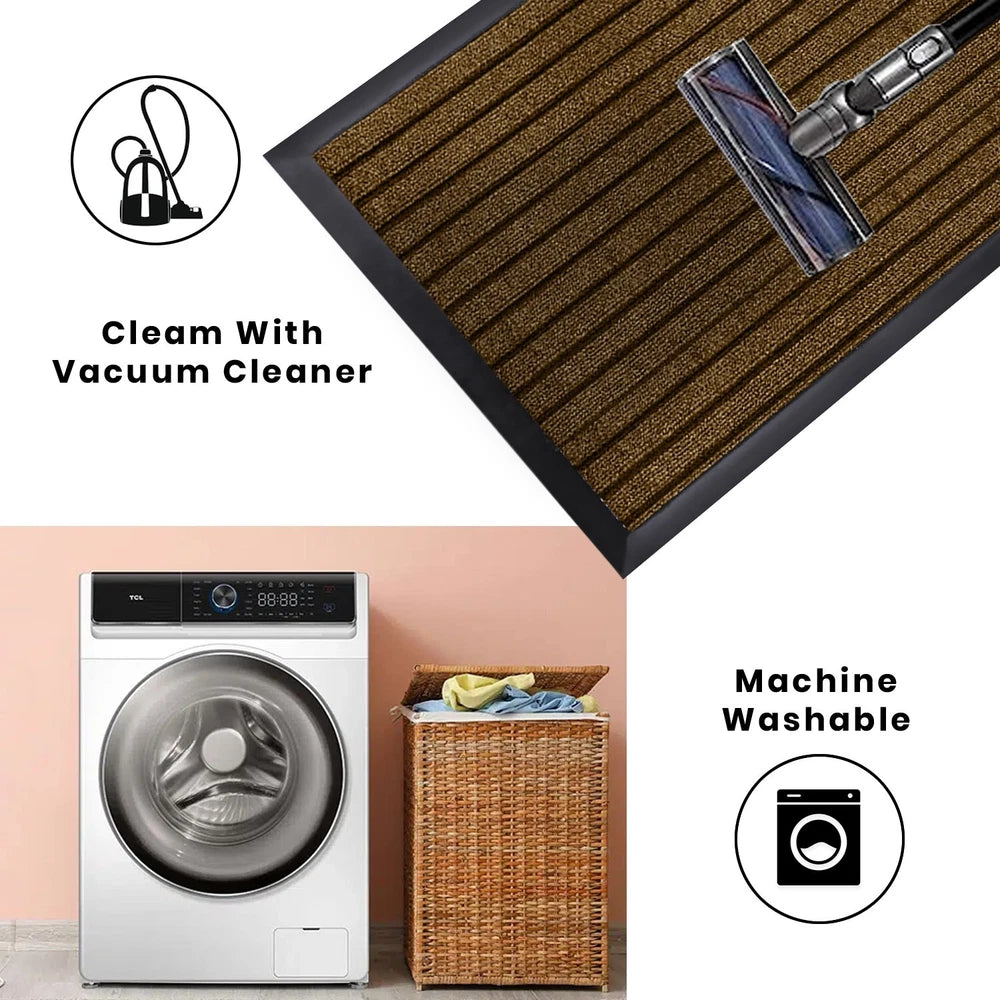 Door Mats Indoor Washable Dirt Trappers Non Slip Heavy Duty Entrance Runner Rug