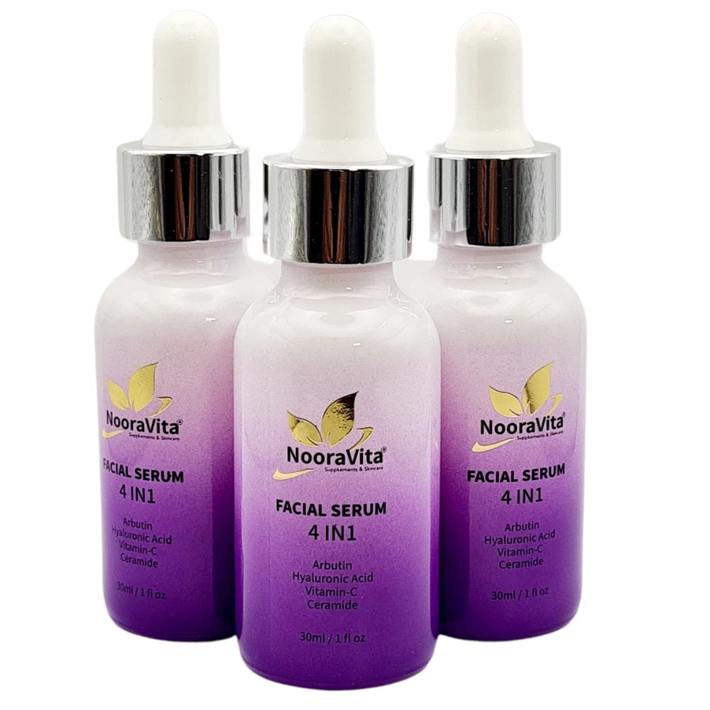 Facial Serum 4 in 1 (30ml) Arbutin - Hyaluronic Acid - Vitamin C - Ceramide.