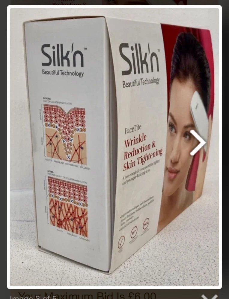 Pro Silk'n FaceTite Anti-Aging Wrinkle Reduction Skin Tightening Device