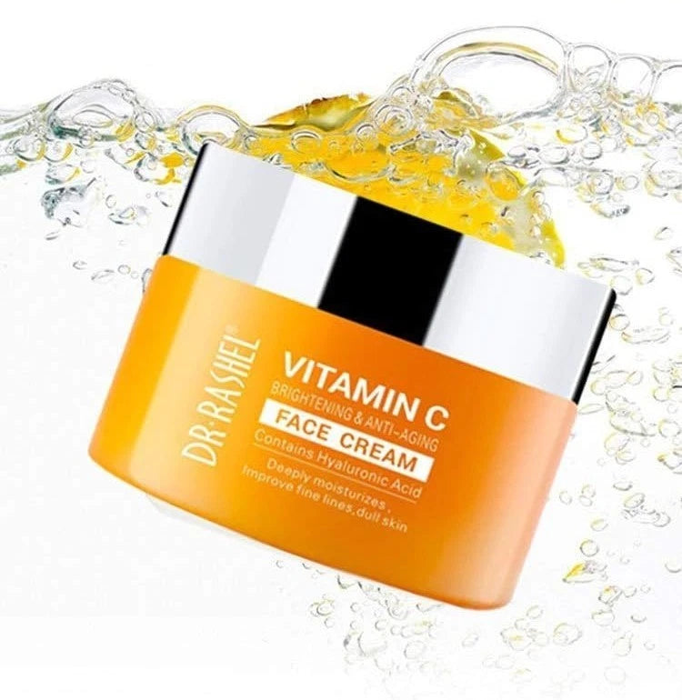 Vitamin C Face Serum & Cream Duo Hyaluronic Acid Brightening Anti-Wrinkle Set