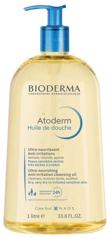 Bioderma Atoderm Ultra Nourishing Shower Oil 1 Litre - Dry & Sensitive Skin