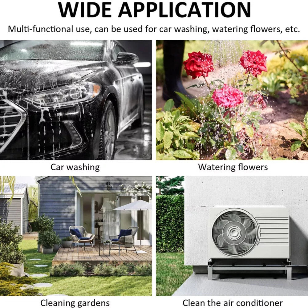 Portable Cordless Car High Pressure Washer Jet Water Wash Cleaner Gun+2 Battery